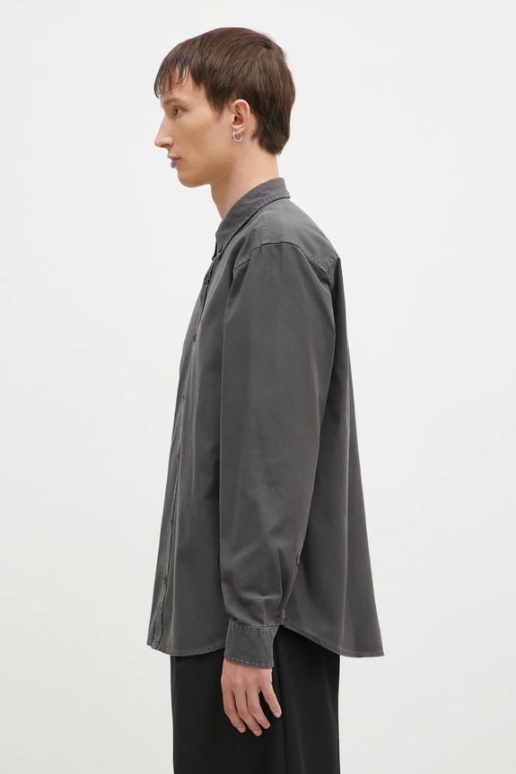 Bavlnená košeľa Carhartt WIP Longsleeve Bolton Shirt I030238.87GD sivá AW24