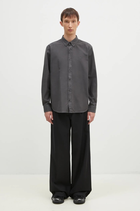 Bavlnená košeľa Carhartt WIP Longsleeve Bolton Shirt I030238.87GD sivá