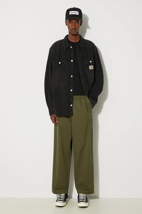 Carhartt WIP denim jacket Harvey Shirt Jac I033346.894L black