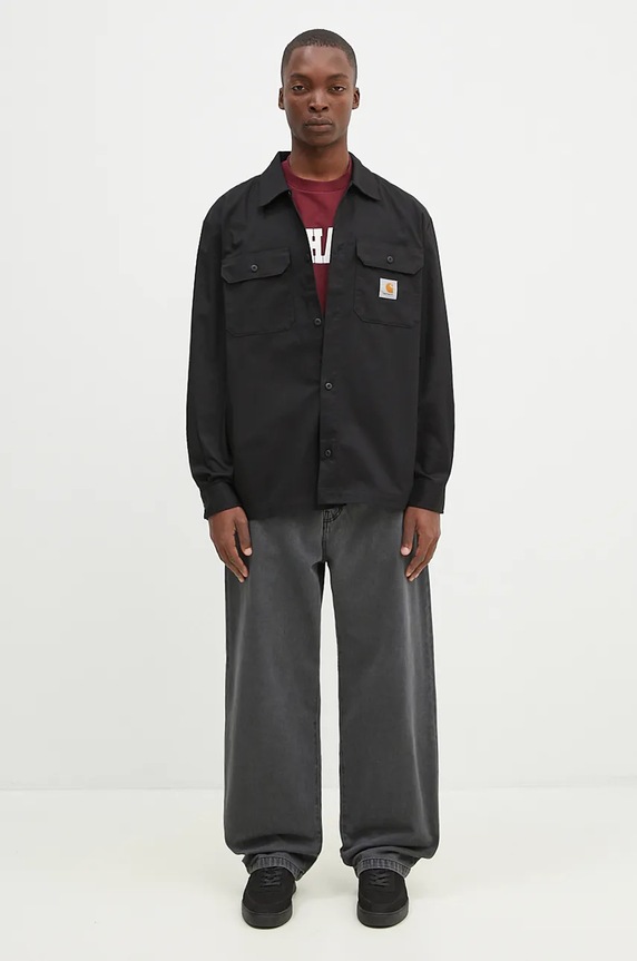 Carhartt WIP shirt Longsleeve Craft Shirt I033814.89XX black