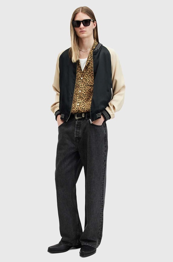 Košile AllSaints CARCLE M012SB černá