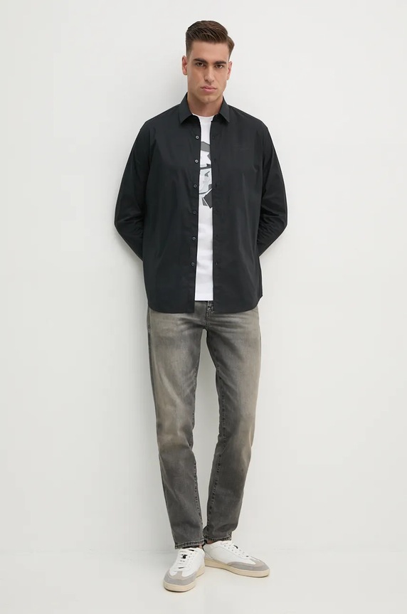 Košile Karl Lagerfeld 542600.605935 černá AW24