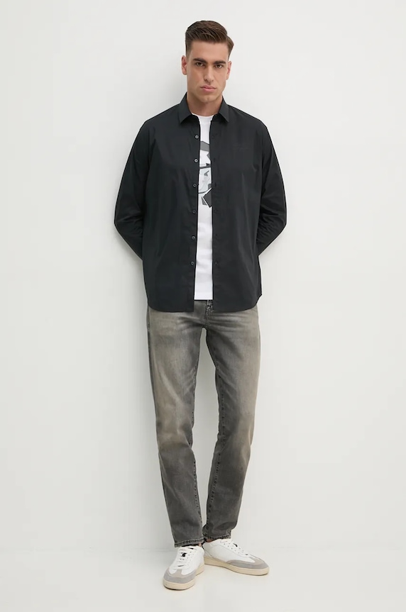 Košile Karl Lagerfeld 542600.605935 černá AW24