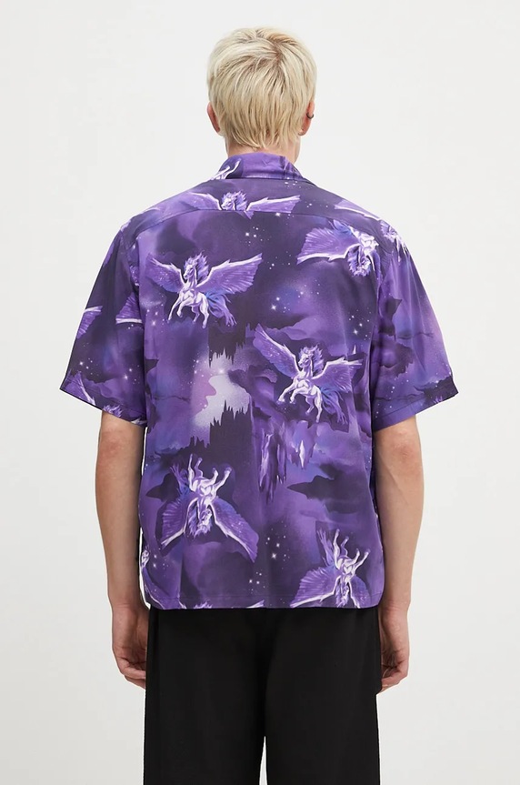 Clothing Aries shirt Pegasus Hawaiian Shirt AR4010402 violet