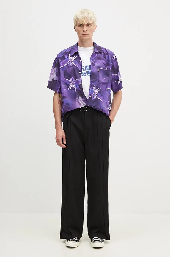 Aries shirt Pegasus Hawaiian Shirt AR4010402 violet