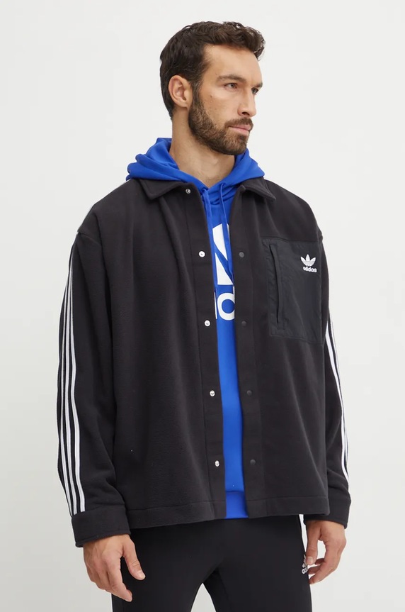 Košeľa adidas Originals relaxed čierna IZ1834