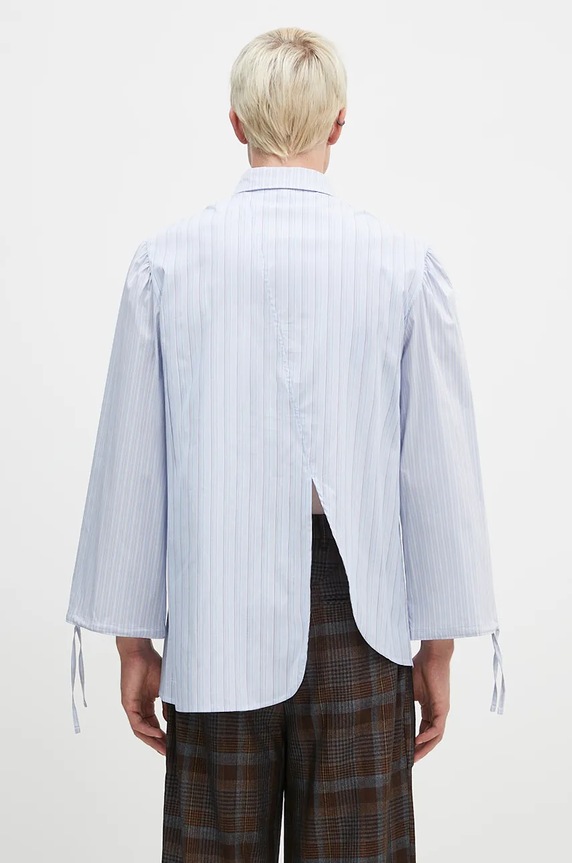 Clothing Andersson Bell shirt Bouquet Stripe Asymmetric Shirt atb1140m blue