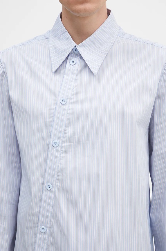 Andersson Bell shirt Bouquet Stripe Asymmetric Shirt blue atb1140m