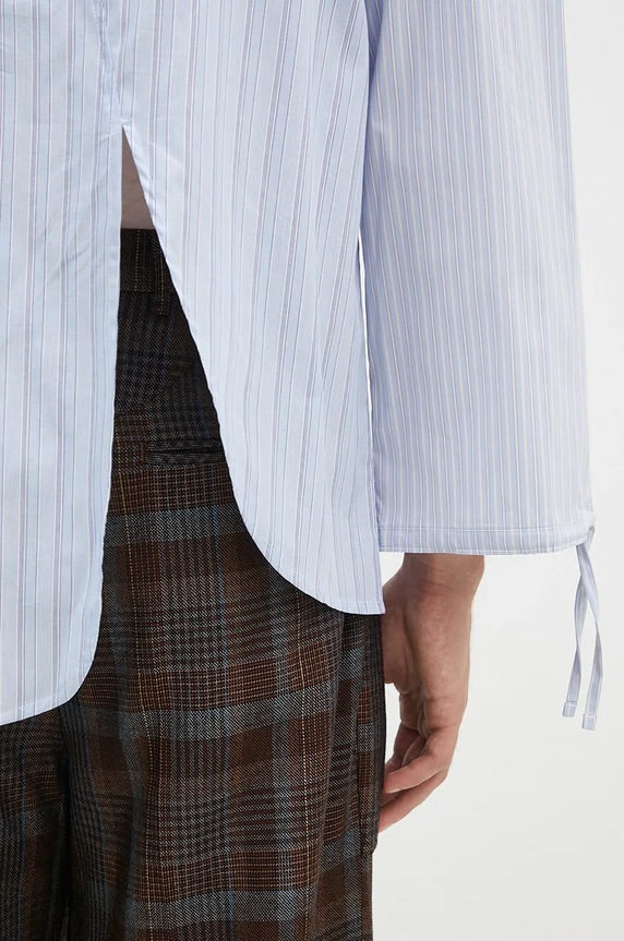 Andersson Bell shirt Bouquet Stripe Asymmetric Shirt atb1140m blue