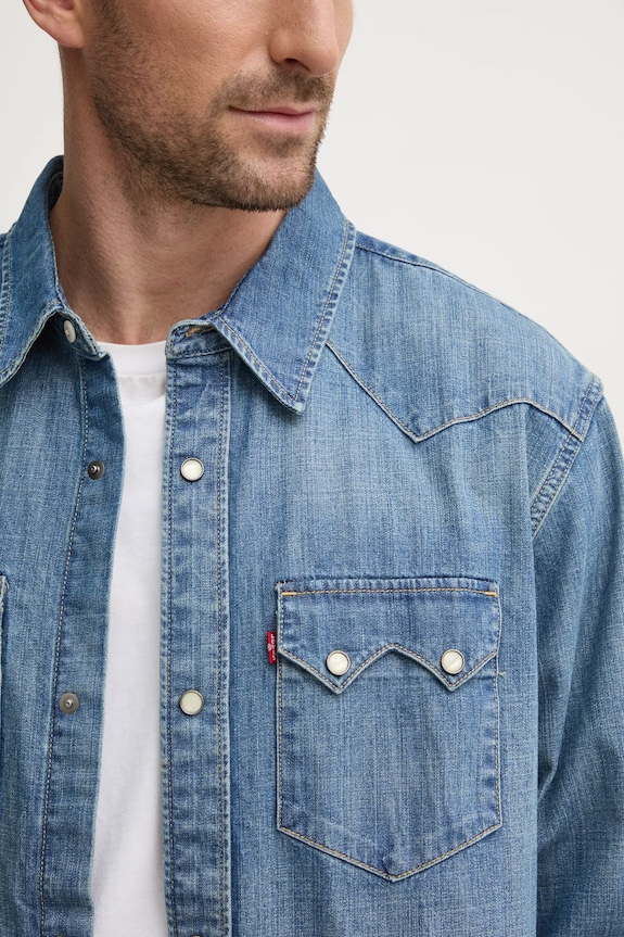 Levi's camasa jeans A5751 albastru