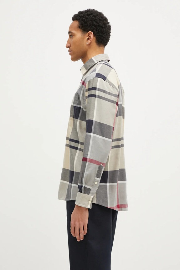 Bavlněná košile Barbour Renford OS Tartan Shirt MSH5514 béžová AW24