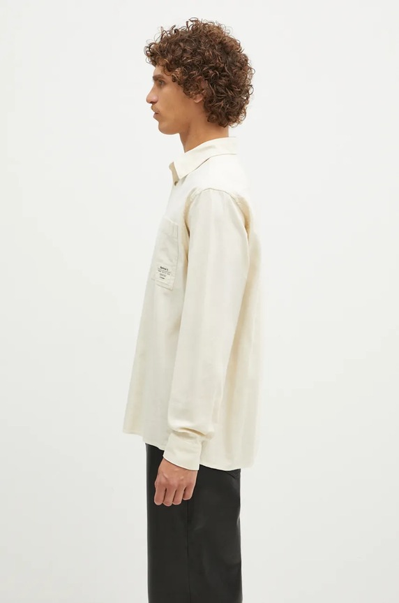 Barbour koszula bawełniana Angelo Relaxed MSH5521 beżowy AW24