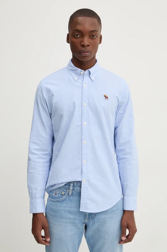 Košile Abercrombie & Fitch hladký modrá KI125.4285.210