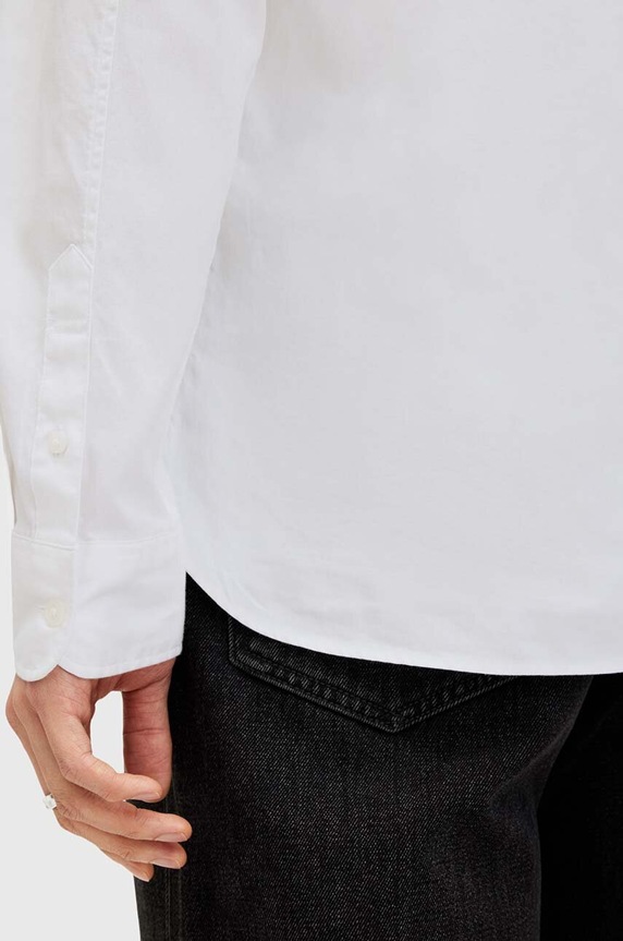 Bavlnená košeľa AllSaints HAWTHORNE LS SHIRT biela M150SB