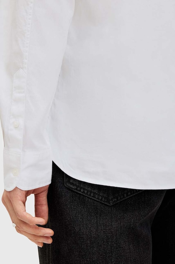Bavlnená košeľa AllSaints HAWTHORNE LS SHIRT biela M150SB