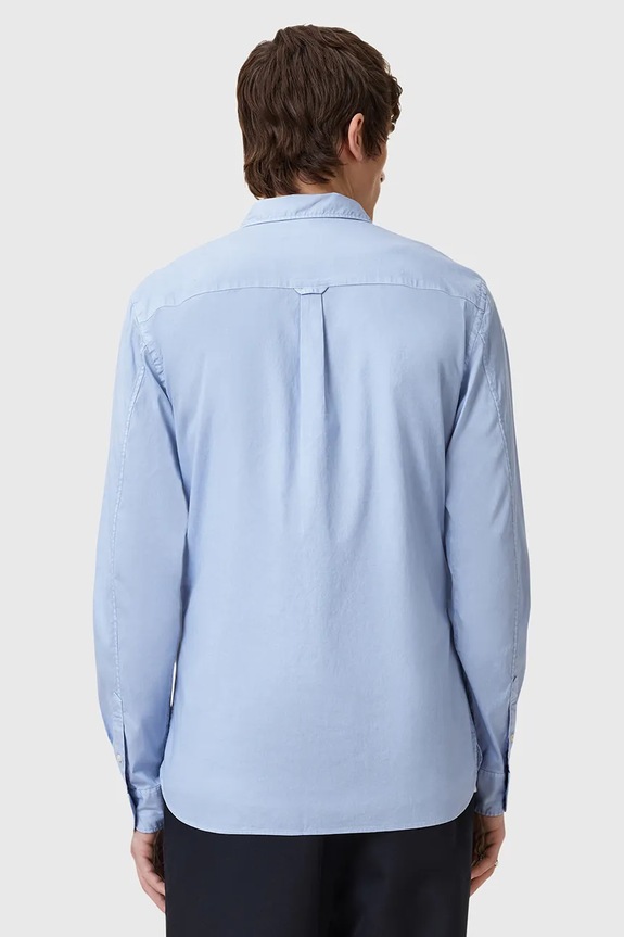 Bavlnená košeľa AllSaints HAWTHORNE LS SHIRT M150SB modrá
