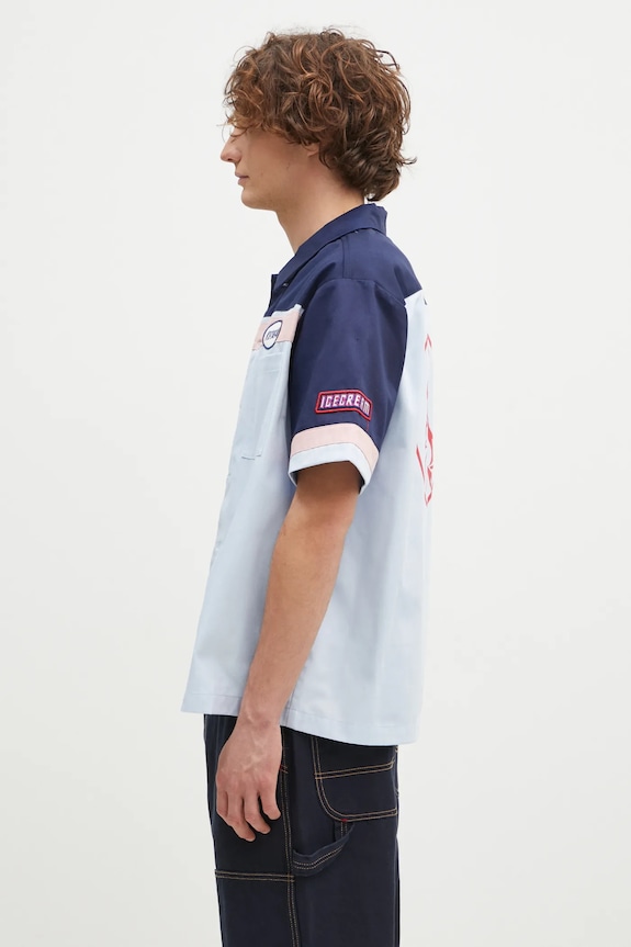 ICECREAM cămașă Diner Shirt IC24317 albastru AW24