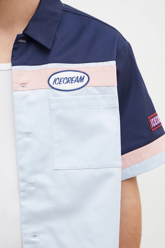 Košeľa ICECREAM Diner Shirt modrá IC24317