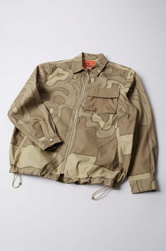 Clothing by Parra cotton shirt Fruit Tree Camo Shirt 52230 beige