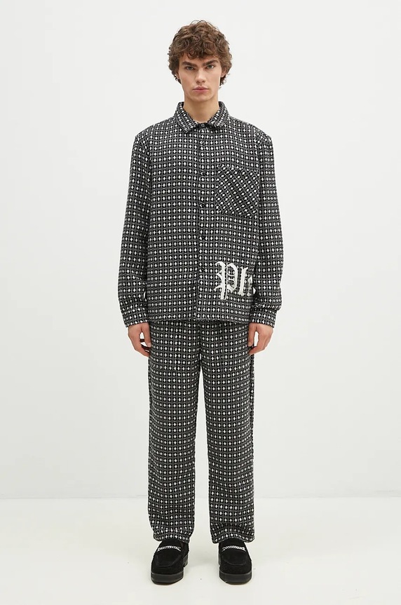 Košile s příměsí vlny PLEASURES Cross Work Shirt P24F036
