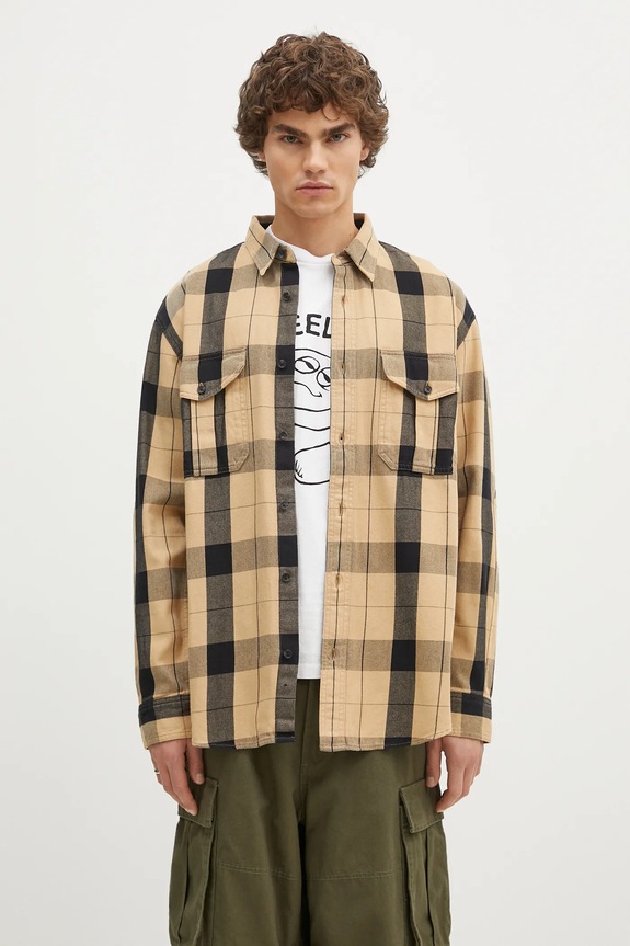 Pamučna košulja Filson Vintage Alaskan Guide Shirt relaxed bež FMCAM0013