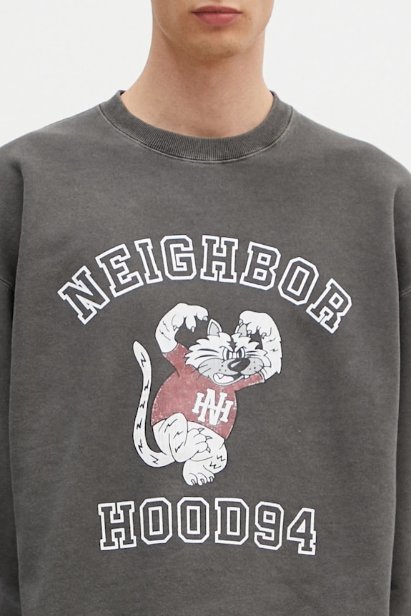 NEIGHBORHOOD cotton sweatshirt Pigment Dyed Sweat Shirt Longsleeve gray 242UNNH.CSM01