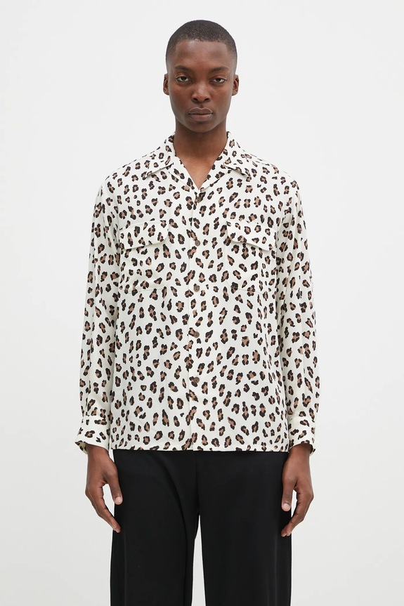 Košulja Wacko Maria Hawaiian Shirt L/S relaxed bež 24FW.WMS.HI02