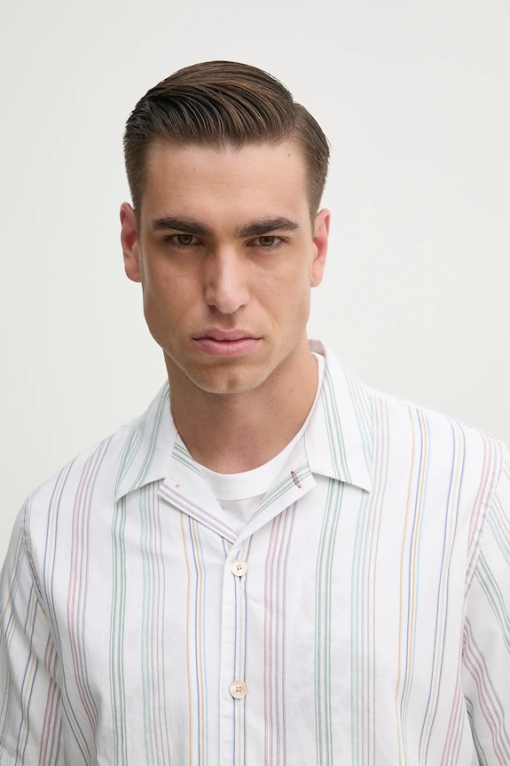 PS Paul Smith cămașă din bumbac alb M2R.695U.P22264