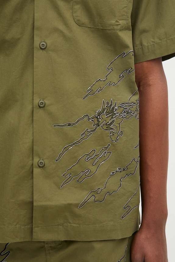 Maharishi camasa din bumbac Dpm: Sparse Bonsai Camo Shirt verde 5336.OLIVE