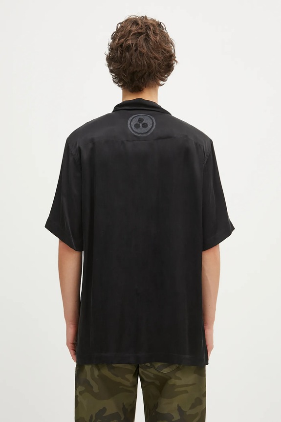 Odzież Maharishi koszula Peace Dove Embroidered Shirt 5326.BLACK czarny