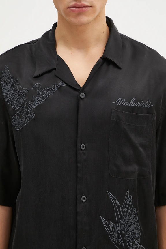 Maharishi koszula Peace Dove Embroidered Shirt czarny 5326.BLACK