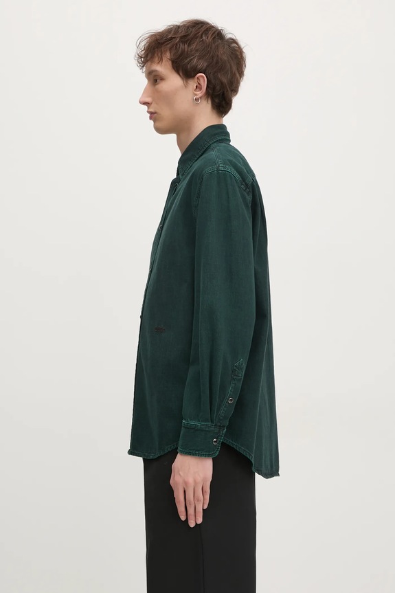 032C camicia 'Goya' Denim F24.URD.1341.450 verde AW24