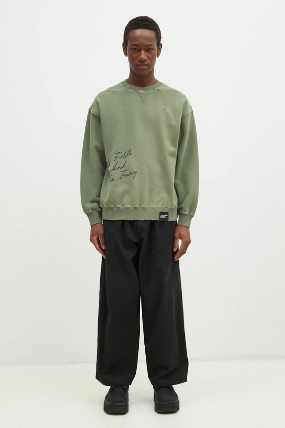 Хлопковая кофта NEIGHBORHOOD 242OKNH.CSM01 зелёный