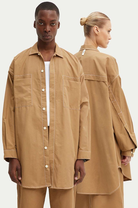 Сорочка Sunnei casual бежевий RTWXSHR005