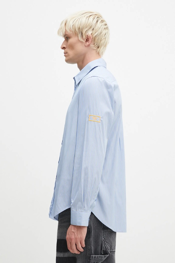 Одежда Хлопковая рубашка Martine Rose Classic Shirt 401WS02509 голубой