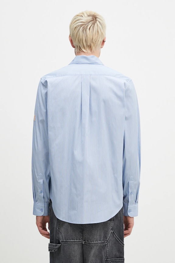 Хлопковая рубашка Martine Rose Classic Shirt 401WS02509 голубой