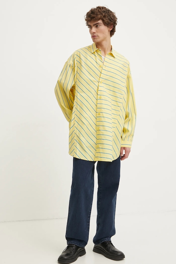 Βαμβακερό πουκάμισο Sunnei κίτρινο RTWXSHR012
