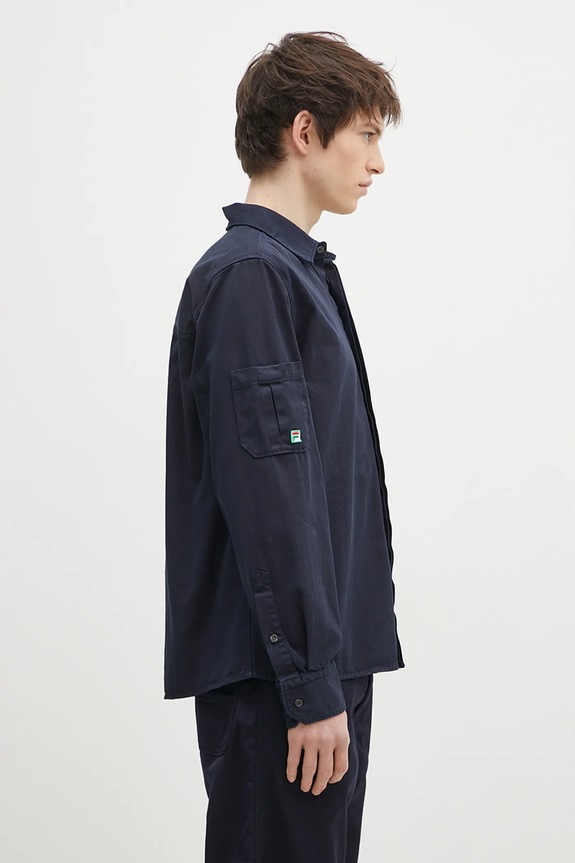 FILA+ camicia in cotone Utility blu navy 42FW24SR01530C802