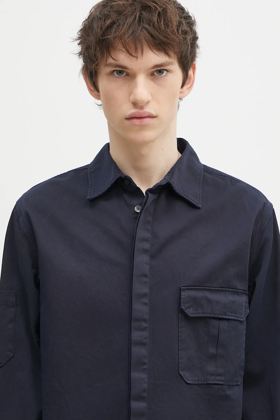 FILA+ camicia in cotone Utility 42FW24SR01530C802 blu navy