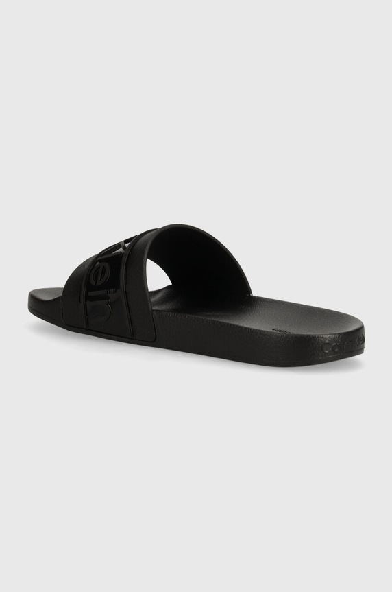 Obuwie Calvin Klein klapki SLIDE TPU SAFFIANO HW0HW02107 czarny