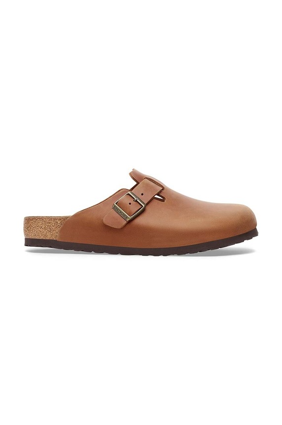 Birkenstock caiabatte in pelle Boston nubuk marrone 1028310