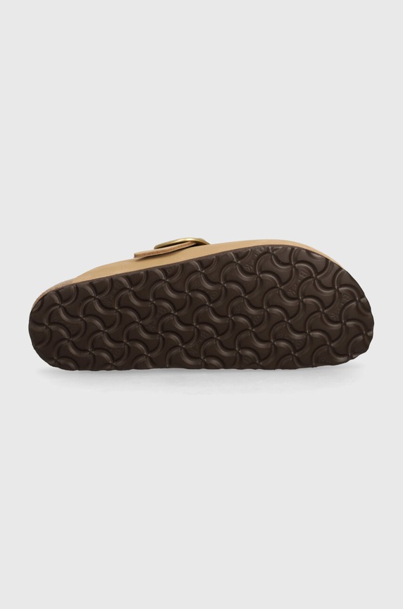 Birkenstock klapki nubukowe Boston Big Buckle 1028052 beżowy