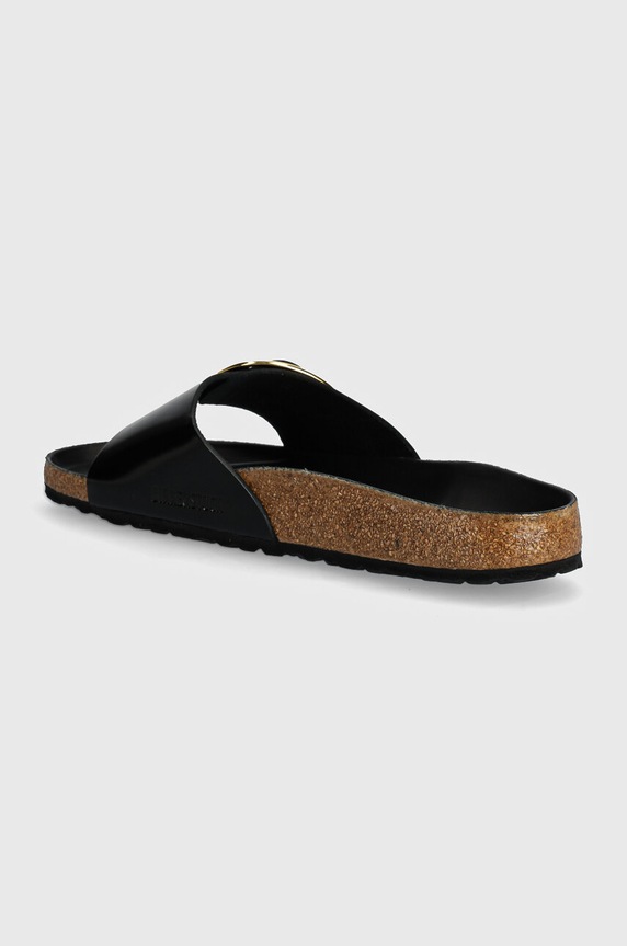 Obuwie Birkenstock klapki skórzane Madrid Big Buckle 1022650 czarny