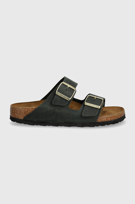 Natikače od nubuk kože Birkenstock Arizona 1028030 zelena AW24