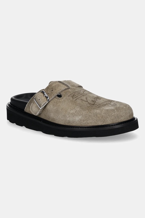 Kenzo suede sliders Matto Clogs others green FE52MU050L56.11