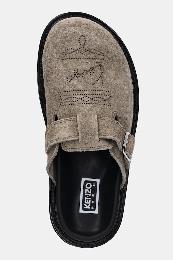 Kenzo suede sliders Matto Clogs green FE52MU050L56.11