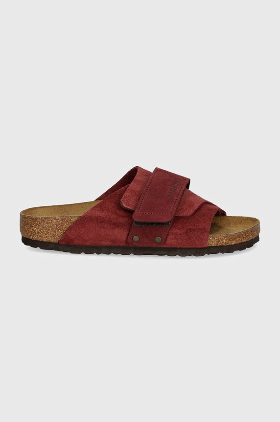 Birkenstock suede sliders Kyoto 1028392 maroon AW24