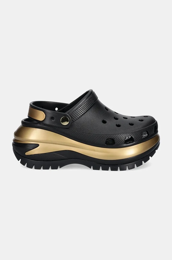 Šľapky Crocs Mega Crush Metallic Clog 210368.072 čierna AW24