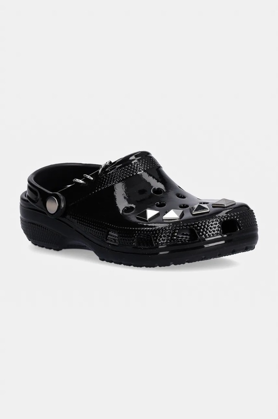 Crocs papuci Classic Studded Clog sintetic negru 210390.001