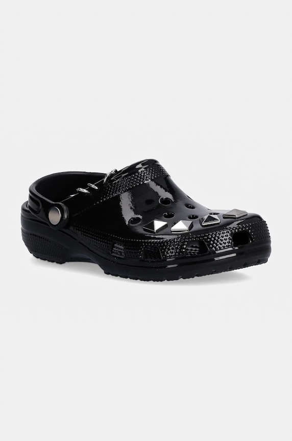 Crocs papuci Classic Studded Clog sintetic negru 210390.001